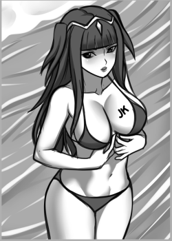 jadenkaiba:  Sketch time with Tharja/Sallya bikini from Fire Emblem Awakening :)   &lt; |D’‘‘‘