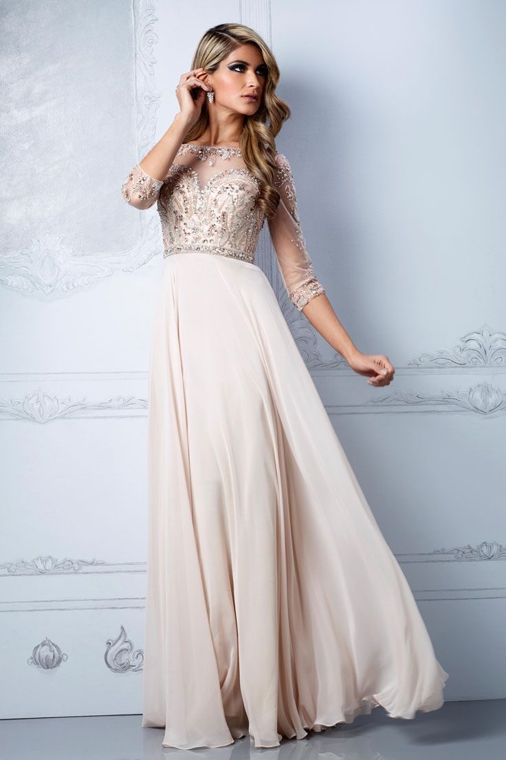 Nude color prom dresses