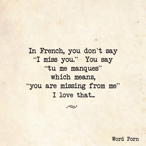 You are missing from me french