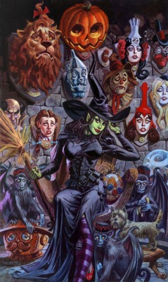 michaelallanleonard:  I’ll get you, my pretty, mount your head – and stuff your little dog, too! Wicked Witch of the West’s Trophy Wall by Dan Brereton   Love that they incorporated both oz films