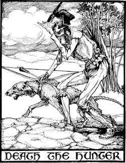 thewhitespace:  Death the hunter, from The Idler, 1901. 