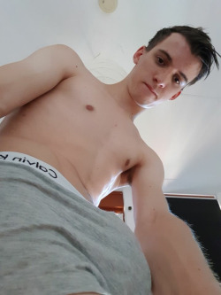 thesithgay: Caden is 19 yo and from the UK with a smooth booty and an uncut dick right at 6 inches. I love his hairy bush in these pics (there will be another set of pics, which he made after he shaved it completely, so stay tuned if that’s your thing).