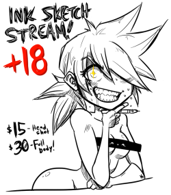 COME ON IN AND GET A SLOT!The beta test is over! Thank you to those who participated in the first batch!THE INK SKETCHES WILL CONTINUE!!;;15 USDs for a headshot!30 USDs for a fullbody!