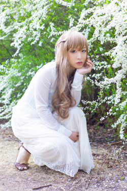 otokonoko-japanese-traps:  Like a summer breeze … Pristine Japanese crossdresser beauty IORI (伊織) in white …