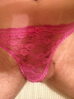 Pretty in sheer pink sissy panties 2 days ago. Hair free now…so smooth, wait to see