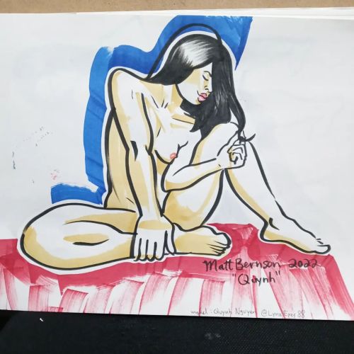 Did a zoom life drawing marathon the other day, Beyond Form, where 21 different models did the same pose to highlight the unique essence each model brings.   15 minute pose  Thanks  Vilidian @vilidian_artmodel And Haley @schott_to_the_heart For hosting