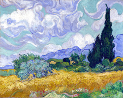 rhythm-harmony-of-life:  Vincent Van Gogh - “Wheat field with cypresses.” 