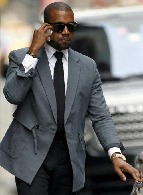Kanye west suit and tie milf picture