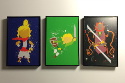 the-daily-robot:  A slew of framed gaming print trios now available at The Daily Robot’s Etsy shop! The Legend of Zelda: The Windwaker set Classic Mega Man set Super Mario set Sonic the Hedgehog set 