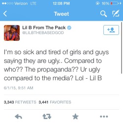 youngblackandvegan:  colachampagnedad:  based god uplifting the self-esteem of earth’s population one tweet at a time  Thank you based god 
