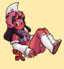 manialwaysfeelsoguilty:  I’m sick as heck right now so I gave up on trying to figure out how to rig characters and drew Chichi as an Oni instead.