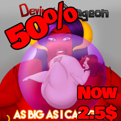 Devina&rsquo;s Dungeon chapter 2 sale!Now you can buy DD chapter 2 for 50% ofFully colored 10 page comic of hot futa on female expansion sex for only 2.5$Go buy it now https://gum.co/JfWrg