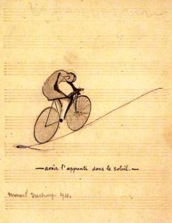 artist-duchamp: To Have the Apprentice in the Sun, 1914, Marcel Duchamp Medium: pencil,ink,musicpaper  https://painted-face.com/