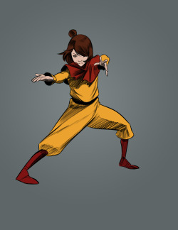 cbheck:  Jinora I had a really hard time getting up the energy to draw Jinora, for some reason. I tried a couple of times to make her all spirity, etc., but it wasn’t fun. So I tried this probably-not-accurate martial artsy pose, and then I enjoyed