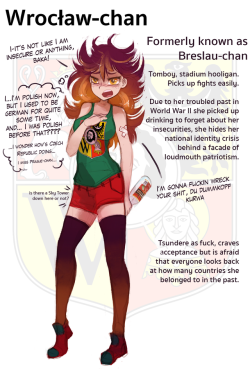 So um&hellip; you know how Earth-chan is blowing up on the net right now?I thought I would contribute with something along the lines, because I’ve seen some personified Polish cities on the net today, so there you go, my own city!Kinda reminds me of