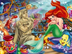 What if Prince Eric was the one turned into a mermaid? The story line/movie would have been different. No? Eric would see Ursula as she really is and Ariel could defend everything/everyone easily. It would be so different… She wouldn’t be the damsel