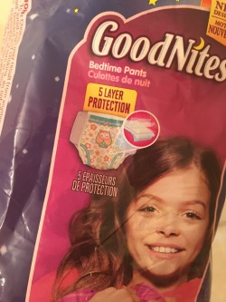 pull-upprincess:  resonantyes:  pull-upprincess:  So I saw how cute the new goodnites were so I went out to the store to get some! I saw the new picture on the package(which is sold in packs of 6 now???) and I got excited cause they had them! So I buy