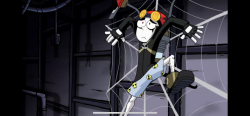 Jack Spicer caught up in another sticky situation, resulting in his pants being ripped off exposing his hairy legs and badass skull boxers. 💀   Xiaolin Showdown: S2E14  “The Emperor Scorpion Strikes Back”