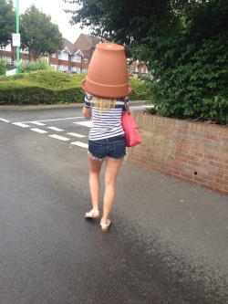 She actually walked home like this 