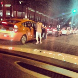 instalads:  Streaker getting a taxi. 