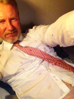 hotdaddy4hot:  Cum stained shirt and tie after playing on cam4 hotdaddy4hot  Would do enjoy doing your laundry. Great Photo!!! I do need to join cam site. Would love to see your cum stained underwear