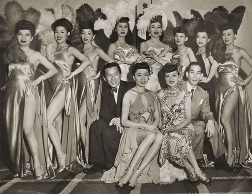 Kubla Khan performers, 1950. Owner Eddie Pond is seated at right in the light-colored suit. Nudes &amp; Noises  