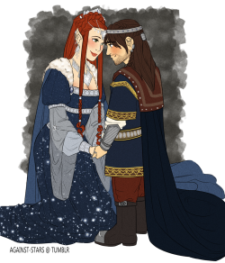against-stars:  JUST LEAVE ME TO MY DELUSIONS mixing dwarvish and elvish styles for tauriel’s outfit was a lot of fun! i’ll probably try to do an elvish wedding version at some point… (edit: the elvish version is up!) 