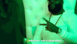 bvsedjesus:  A fan brought a pear for Rick Ross to sign. And he did.  