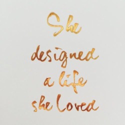goda3039:  She designed a life she loved