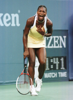 memecherie:  On this day- September 11th 1999 17 year old Serena Williams won her first grand slam at the us open the first black woman since Althea Gibson in 1958. 
