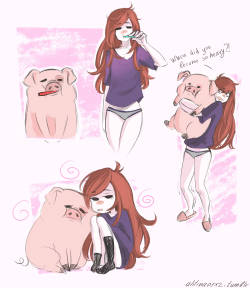 chillguydraws: alitina01x2:  yay! Waddles :D   Fully support big Waddles.  Fully support Mabel panties~ &lt; |D’‘‘