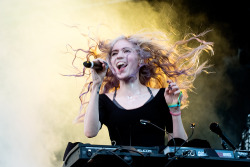 Grimes performing at Pitchfork Festival 2014