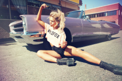 From Fanny Lyckman’s website | Photography by: Tam ThiTop from Wildfox / Shorts from Twilfit / Boots from Jeffrey Campbell