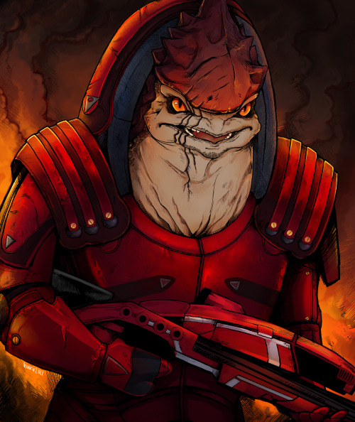 viuku:84 DAYS LEFT! My big and mighty plan is to draw all my favourite characters before the Legendary Edition launches. Mostly to keep me from playing the trilogy because I’m dying to launch ME1 again.  Anyhoo, Wrex deserves to be the first because