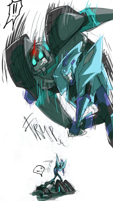 herzspalter: I think Longarm made Blurr show him all his moves so when the time to kill him arrived, he’d be ready. And it worked. No reason for this, just had a craving for this pairing and I also kinda have the hots for Longarm. He has good legs.