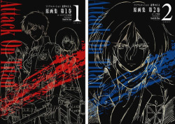 Dedication Post: Shingeki no Kyojin Artbook CoversTV Animation Original Illustrations (Key Animation) Vols. 1-5 (August 23rd, 2013 - June 30th, 2014)Comiket Exclusives: OP &amp; ED Storyboard Artbooks for Guren no Yumiya (August 10th, 2013; C84), Jiyuu