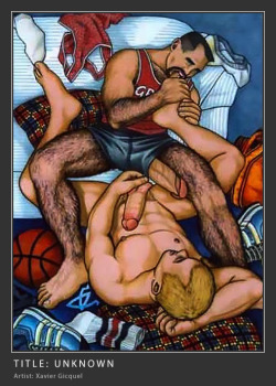 gay-erotic-art:  Xavier Gicquel lives and works in Paris and specializes in male erotic drawings. His work is regularly published in magazines and his first book, Rough and Queeny, was printed in 2006. Xavier’s drawings have been shown in Europe