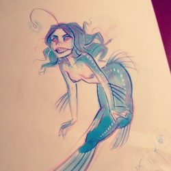 areu:  deep sea mermaid doodle hmmm 