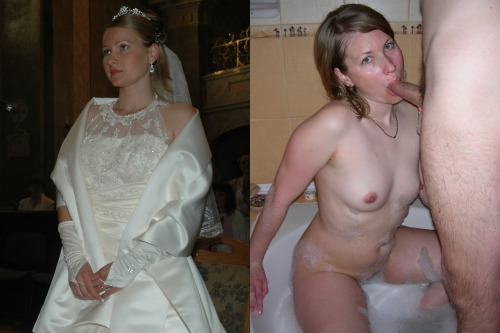 Amateur bride before and after