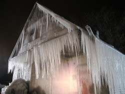 sixpenceee:  Detroit’s Ice House  A pipe burst inside a vacant Detroit home. Neighbors say when the weather turned cold in November, whoever was staying there left and never told the water company. The water continued to run, and run. Then came the