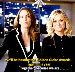  Tina Fey and Amy Poehler hosting Hollywoods biggest party [x]       