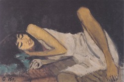 expressionism-art:  Liegende, 1926, Otto MuellerSize: 89.5x60 in