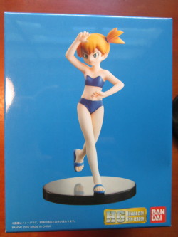allthingsmisty:  Pokémon HG Misty Figure from Bandai! I love how determined she is here! Her pose is based on the original Pokémon Red &amp; Blue (&amp; Green) sprites where you battle her for the Cascade Badge! She’s very light and delicate, though!