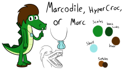 aptnoot:The offical Croc ref! :D^w^ Cute croccy~Still say he looks like he could be Trogdor’s cousin though. X3 (I mean that in a good way!)
