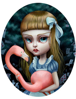 beautifulbizarremag:  ‘Alice and the Flamingo Croquet’, 2011, Oils on hardboard by Mab Graves in ‪#‎beautifulbizarre‬ Issue 009  Get the beautiful.bizarre digital e-Book via our webstore www.beautifulbizarre.net/shop for just USŬ.99
