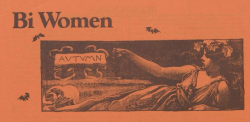 joannagruesome:Bi women: the newsletter of the Boston Bisexual Women’s Network. 