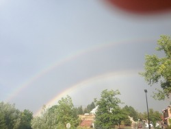 Got a fucking awesome picture of the double rainbow today. I can&rsquo;t even grasp how lucky I am to be in such a beautiful place&hellip;