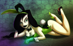 grimphantom2:  dj-blu3z:   Team Go’s New Bunny Shego may be a BAD girl, but she makes this outfit look GOOD. ;)Look and marvel at her alluring form in her sexy costume all you want, but if you value the continued full-working use of your own body, you