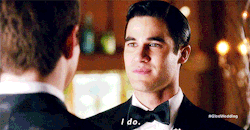 weirdostarkid:justanotherklainer:YOU DO#Okay I didn’t notice at first but there is a tear coming down Blaine’s left eye #Oh honey you are precious #Also Kurt’s face in the second gif #His eyes are smiling #He looks certain and happy #I love