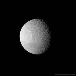 Odysseus Crater on Tethys #nasa #apod #ssi #jpl #esa #cit #cassiniimagingteam #tethys #moon #saturn #planet #impact #crater #odysseus #cassini #spaceprobe #spacecraft #solarsystem #space #science #astronomy